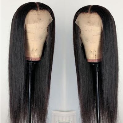 China Afro Wave 100% Brazilian Virgin Human Hair Mink Wig For Black Women Straight Lace Wig for sale