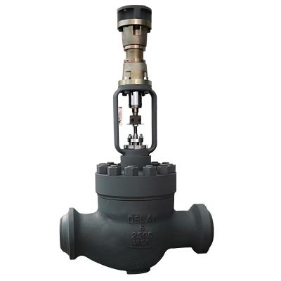 China Power Plant Flow Control Valve Cast Steel Welded Motorized Flow Control Valve for sale