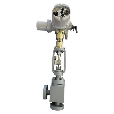 China Single Seated Motorized Electric Power Plant Globe Control Valve for sale