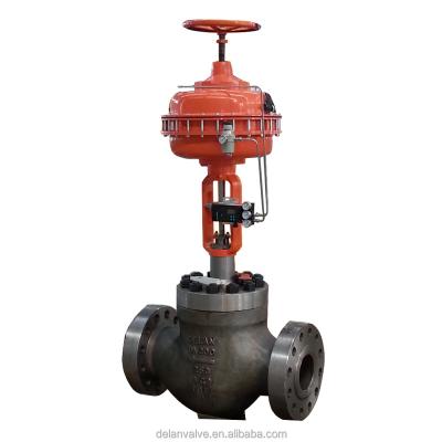 China Power Plant Boiler Feed Water Control Valve With Extended Stroke Actuator for sale