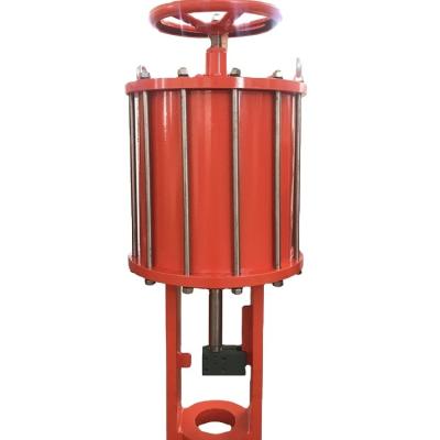 China Delan Pneumatic Straight Spring Gate Valve Stroke Piston Actuator for Control Valve with Handwheel for sale