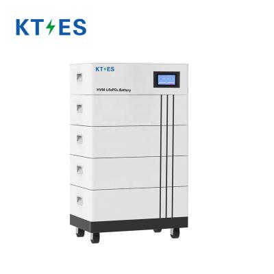 China KT High Voltage Stackable Lithium Battery 192V/400AH LiFePO4 Home Solar Battery Module Pack 19.2KWH/400AH for sale