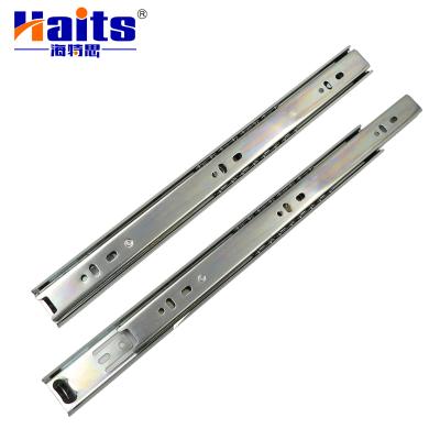 China Simple Installation Popular Blue Galvanized 35mm 2 Fold 3/4 Extension Ball Bearing Drawer Slides for sale