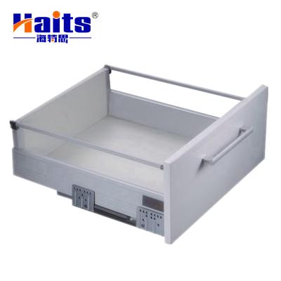 China Cabinet Factory Selling Telescopic Soft End Sliding Slim Drawer Box Drawer Rails for sale