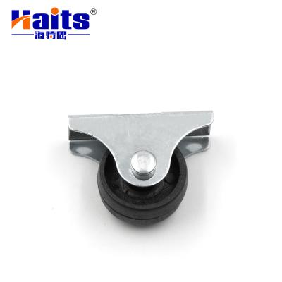 China Modern Furniture Hardware Office Caster 25/30/40 Mm Diameter Small Fixed Low PU Casters For Furniture for sale