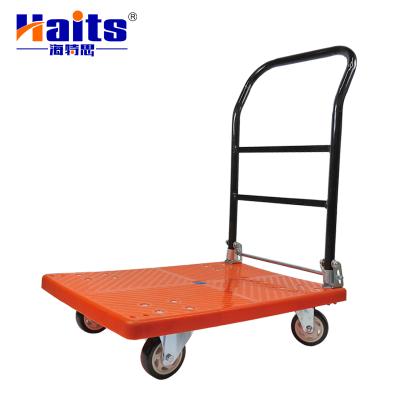 China Foldable Storage Push Cart Aluminum Alloy Panel Trolley With Polyurethane Mute Wheel for sale