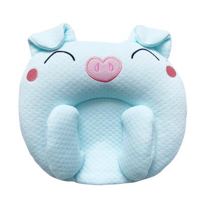 China PORTABLE baby pillow pure cotton case with buckwheat filling is comfortable and soft for baby sleeping head shaped pillow for sale