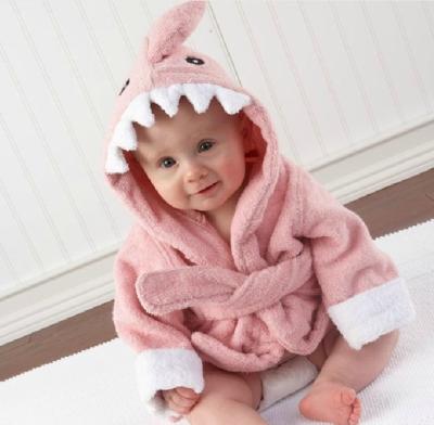 China Cute Animal Hooded Terry Bathrobe Children Customized Size Robe Sleepwear Warm Baby Pattern Baby Bath Towel Cotton for sale