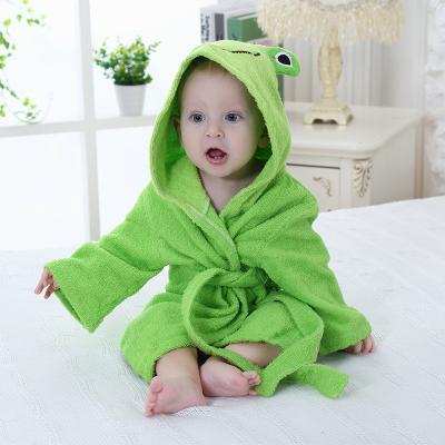 China 100cotton Terry QUICK DRY Wholesale Cute Baby Hooded Bathrobe for sale