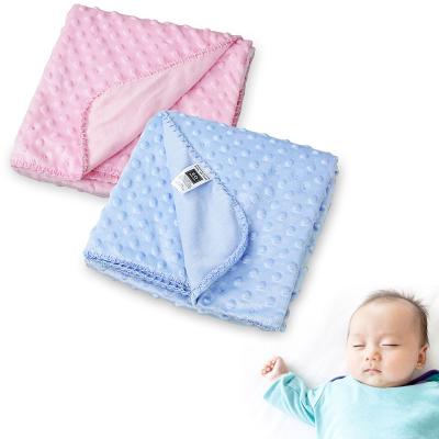 China Disposable Baby Fleece Blanket Soft Knitted Baby Blanket for sale