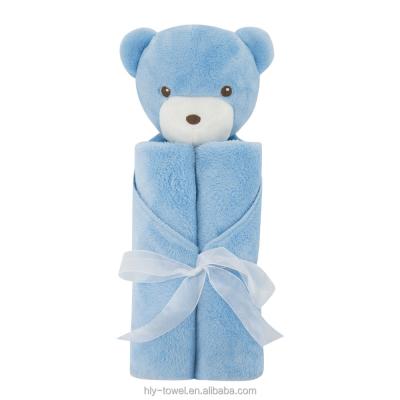 China Wholesale Cute QUICK DRY Cute Baby Bear HoodedTowel Baby Poncho for sale