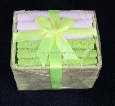 China Disposable Six Cotton Towels Put In Basket Gift Basket To Promotion for sale