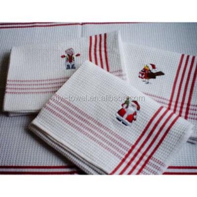 China Solid Color Cotton Waffle Weave QUICK DRY Kitchen Towels, Tea Towel for sale