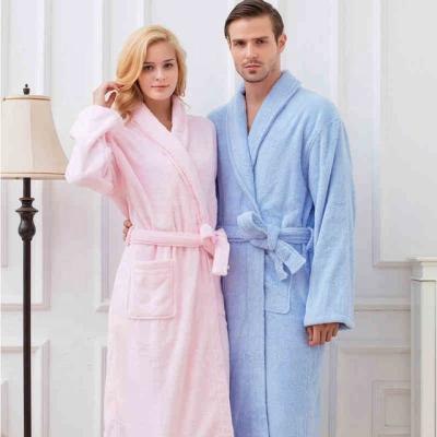 China Men's And Women's Breathable Comfortable Bathrobe Cotton Night Robe for sale