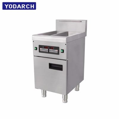 China Hotels 12L Double Tank Basket Electric Commercial Induction Deep Fryer Machine For Frying Chip for sale