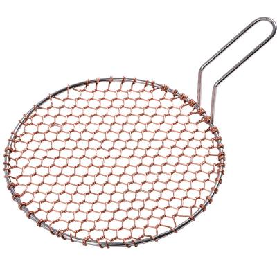 China Handmade Braided Welding Copper Mesh BBQ Grill Mesh Rectangle Dustproof Braided Copper Mesh for sale