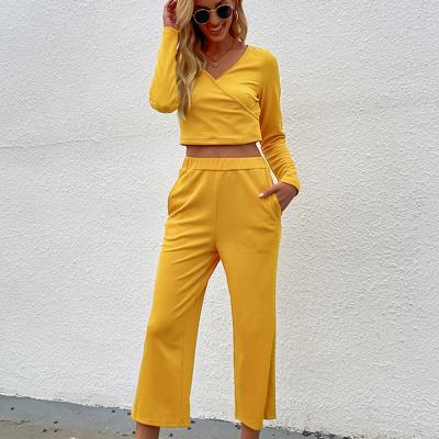 China 2021 Autumn And Winter Sports Casual Women's Clothing Fashion Suit Sets Other Hot Selling Solid Color Women for sale