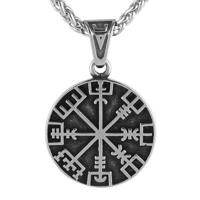 China Viking Jewelrox Viking Jewelry Stainless Viking Vegviser Necklace Viking Necklace in steel for sale