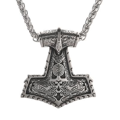 China Viking Thor Mjolnir Hammer Necklace Viking Steel Viking Jewelrox Viking Jewelry Stainless for sale