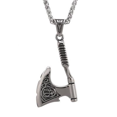 China Viking Jewelrox Viking Jewelry Stainless Viking Ax Necklace Viking Necklace in steel for sale