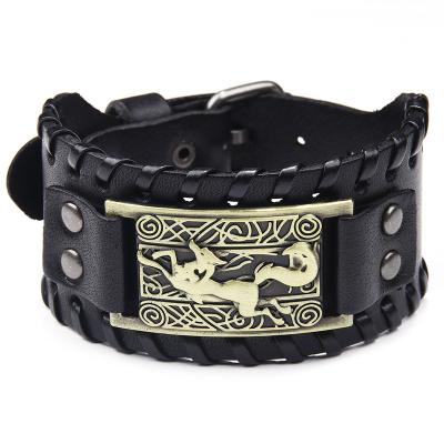 China Viking Sleipnir Leather Bracelet Viking Bracelet Viking Bracelet Jewelrox Viking Jewelry Genuine for sale