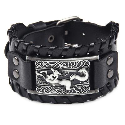 China Viking Sleipnir Leather Bracelet Viking Bracelet Viking Bracelet Jewelrox Viking Jewelry Genuine for sale