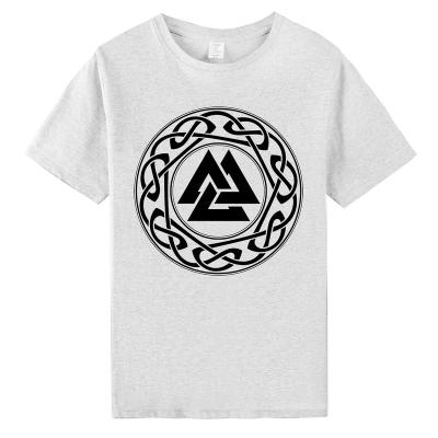 China Anti-wrinkle Jewelrox T-shirt Viking Valknut Organic T-shirts 210G 100% Cotton Viking Men T-shirt for sale