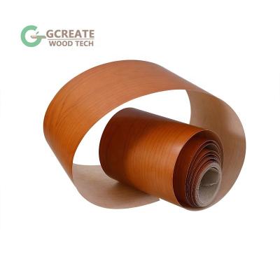 China Modern High Quality Finish 0.3mm Color Cherry Natural Veneer Molding for sale