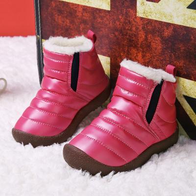 China Waterproof Winter Snow Water Proof Boots Big Boy Kids Shoes Boys Short Boots Casual Leather Shoes Snow Boots For Kids for sale