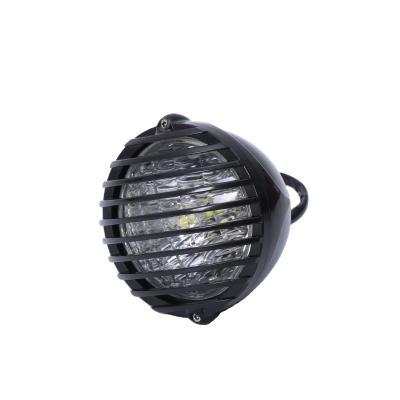 China Vintage Black Grill Motorcycle Headlight Cruiser Cafe Racer Cafe Racer Bobber 7