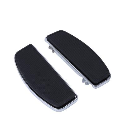 China Motorcycle Aluminum+Steel+Rubber Front Driver Floorboard Foot Board Inserts+Bottom For Harley Touring Electra Glide CVO Heritage Softail FLHR Trike for sale