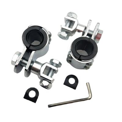 China Metal Motorcycle Engine Guard Crash Bar Mounting Foot Peg Clamps For Harley Honda 26/28/32 Mm Road Footpegs for sale