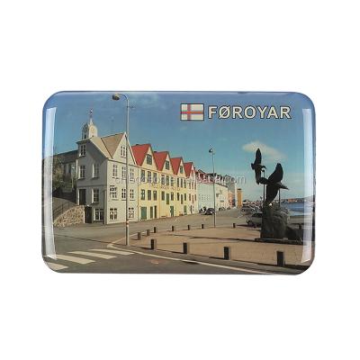 China Custom Decoration Souvenir Epoxy Customer Denmark Foroyar Fridge Magnet for sale