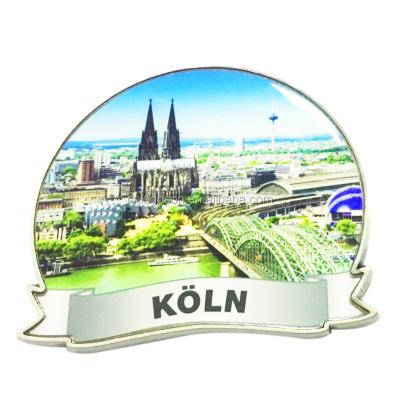 China Artificial Souvenir Koln Aluminum Foil Fridge Magnet Plant for sale