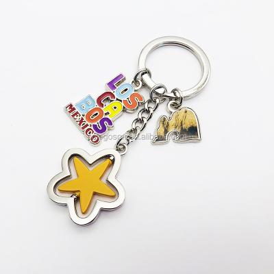 China Custom 2020 Fashional Mexico Design Souvenir Metal Enamel Keychains Keyring for sale