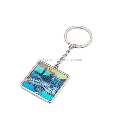 China Venice Western Foil Souvenir Travel Rectangle Keychains Keychains for sale