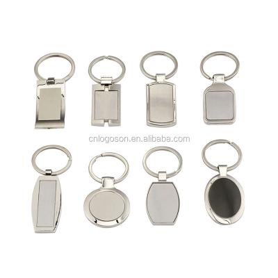 China Custom Design LOGO Metal Name Sublimation Mute Keychain Oblong Chain/Decorations for sale