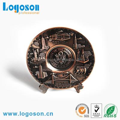 China High Quality Cheap Custom Antique Europe Copper Souvenir Metal Plaque for sale