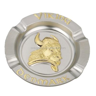 China Art High Quality Gold Denmark Viking Custom Metal Ashtray for sale