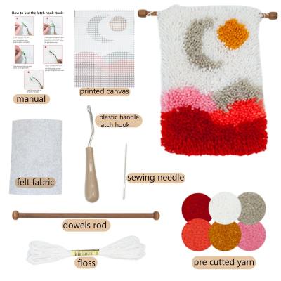 China DIY Mesh Canvas Dresser with Hook Kit Rug Yarn Latch Kit for sale