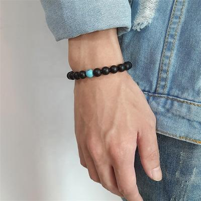 China Best Fashion Design Friendship Romantic Distance Couple Bracelet Turquoise Bead Gift Bangle Jewelry Bracelets For Women Men for sale