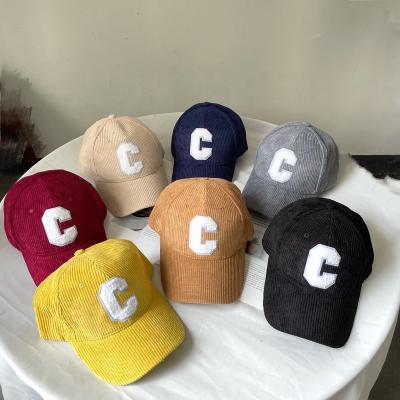 China Simple Casual Picture Corduroy Hat Men's And Women's C Letter Baseball Cap Central Institute Of Statistics Hat New for sale