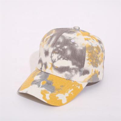 China Image 2021 new tie-dye colorful baseball cap fashion sun hat men and women summer outdoor casual hat for sale