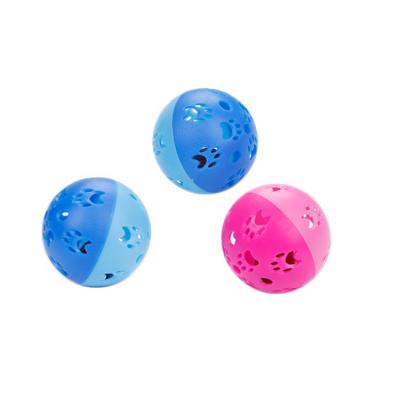 China Viable Different Colors Jingles 5cm Plastic Bell Lovely Ball Cheap Cat And Dog Toy Ball for sale