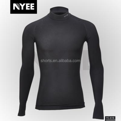 China Mock Anti-UV Neck Shirt Compression Factory OEM Long Sleeve Shirt Men And Boys Size for sale