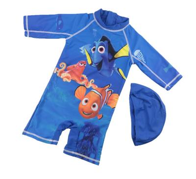 China Anti-UV Baby Kids Girls Swimming Wear Bathing Set 200gsm Polyester Elastane With Swim Cap for sale