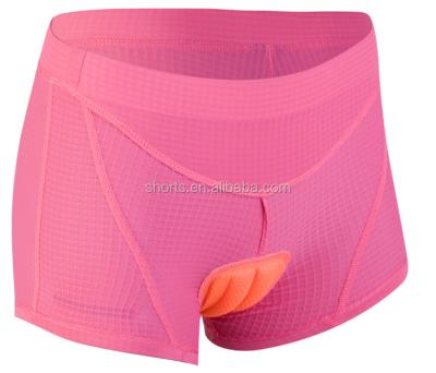 China 2018 OEM Antibacterial Lady Sexy Underwear Cycling Ladies Cycling Panties Bike Trunks With Pad Pink / Black Bicycle Wear for sale