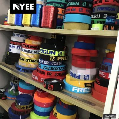 China A viable professional custom jacquard webbing polyester elastic band for shorts or boxer briefs 4cm width for sale