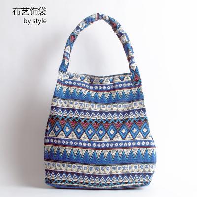 China Others cotton and canvas one shoulder bag conference event gift custom women's hand bill of lading shoulder denim bag for sale