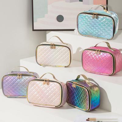 China Mini Handbags Ladies Bags Women In Fashoion Quanzhou Make Up Diamond Lattice Makeup Bag for sale